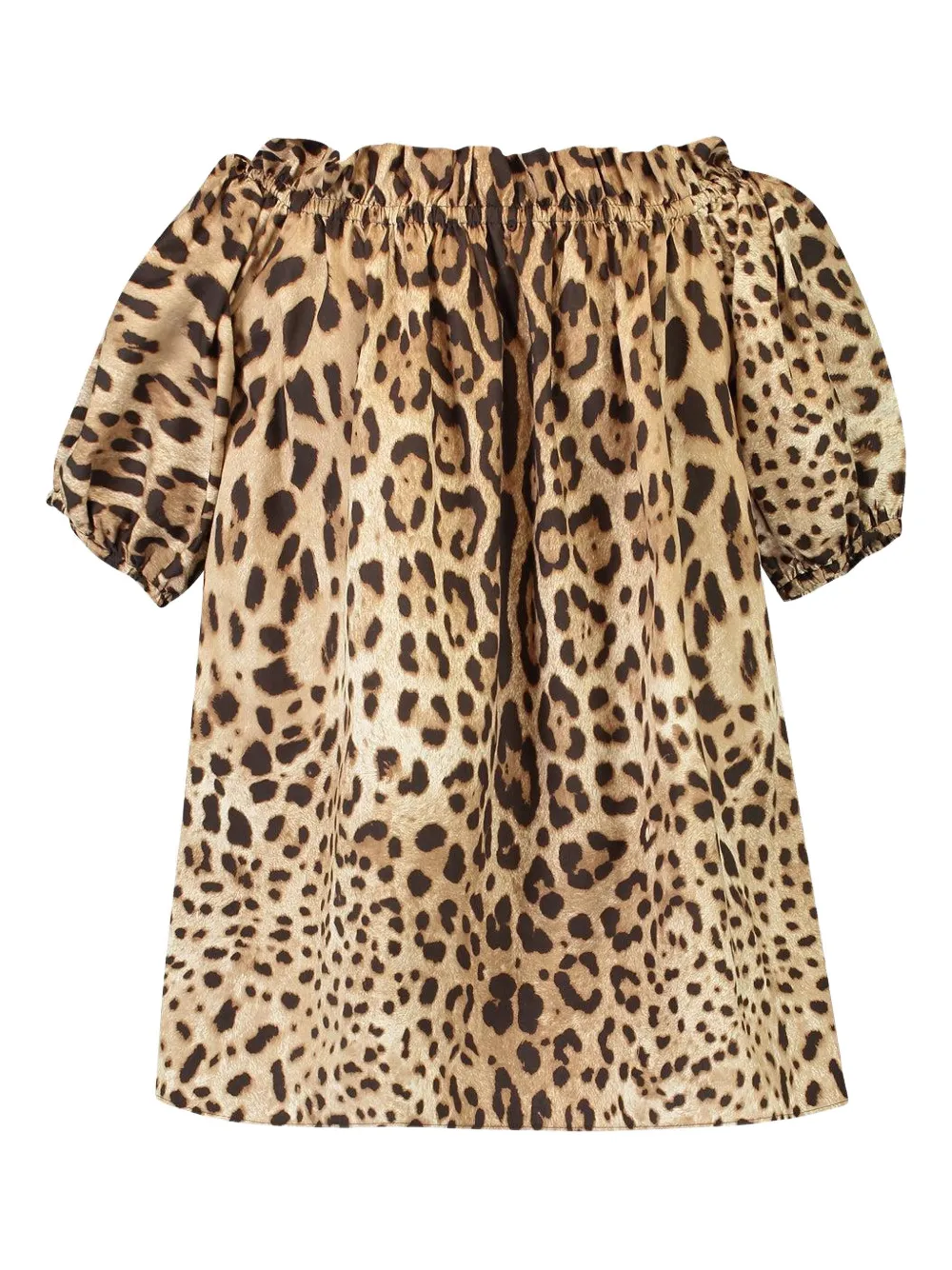 Dolce & Gabbana Off-shoulder blouse met dierenprint - Beige