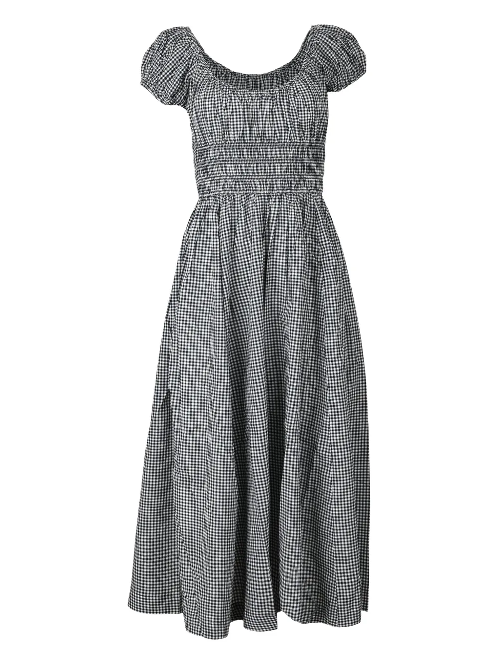 DÔEN Quinley gingham-pattern midi dress - Blue