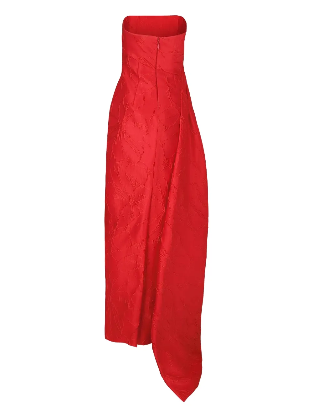 Monique Lhuillier Train strapless maxi dress - Rood