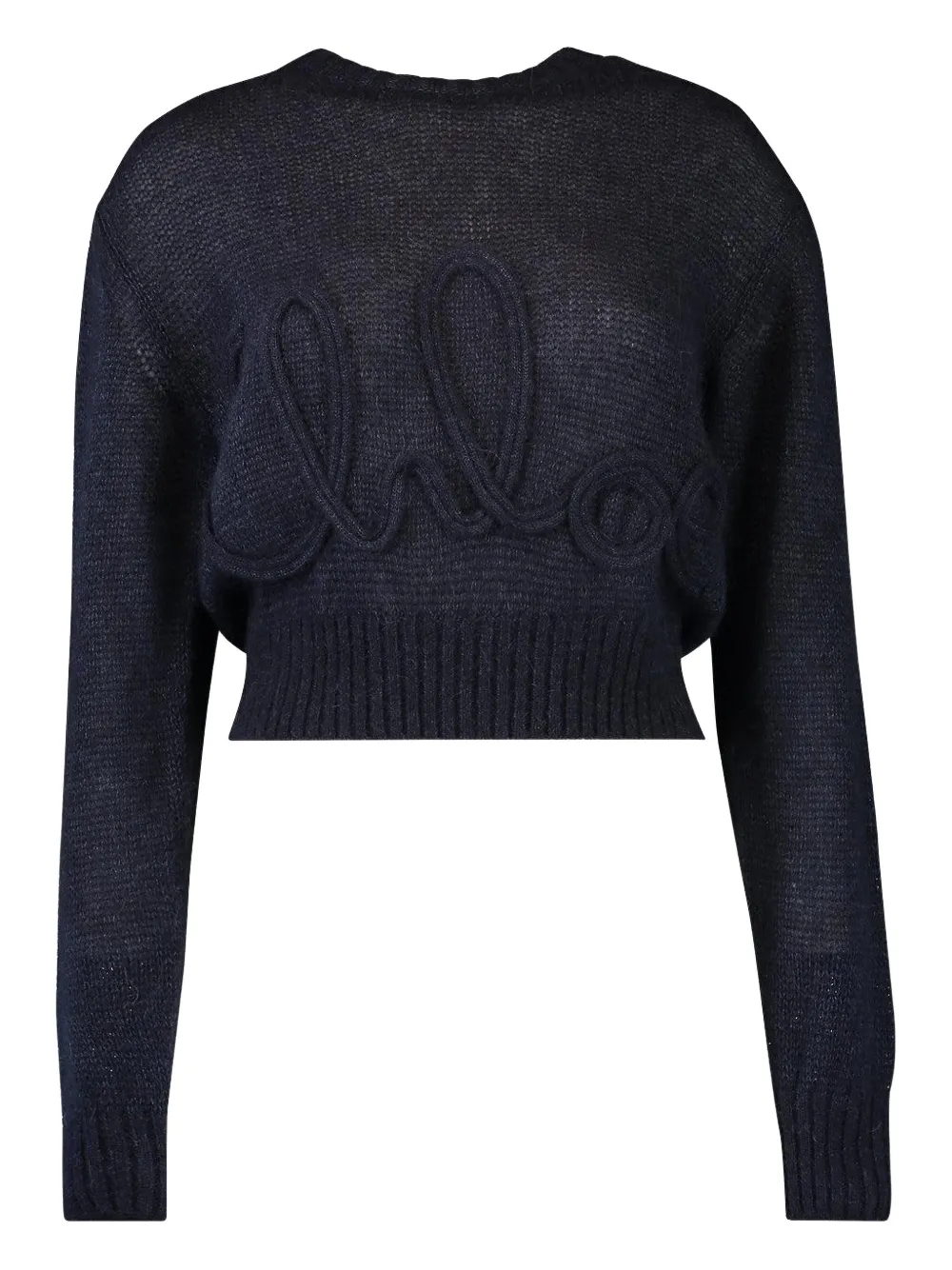 Chloé cropped crew-neck sweater - Blue