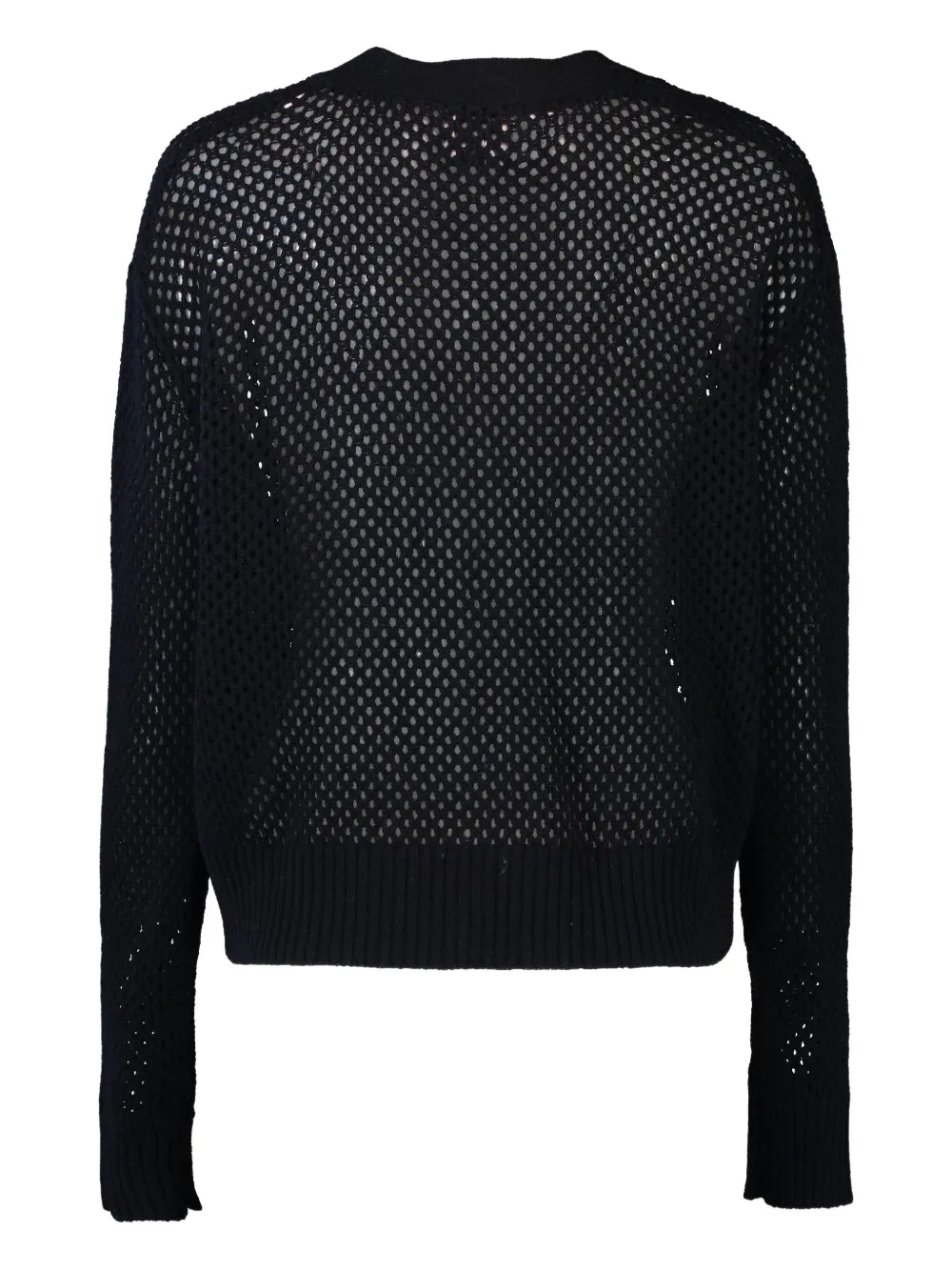  Allude V-neck Button-up Cardigan - Blue 