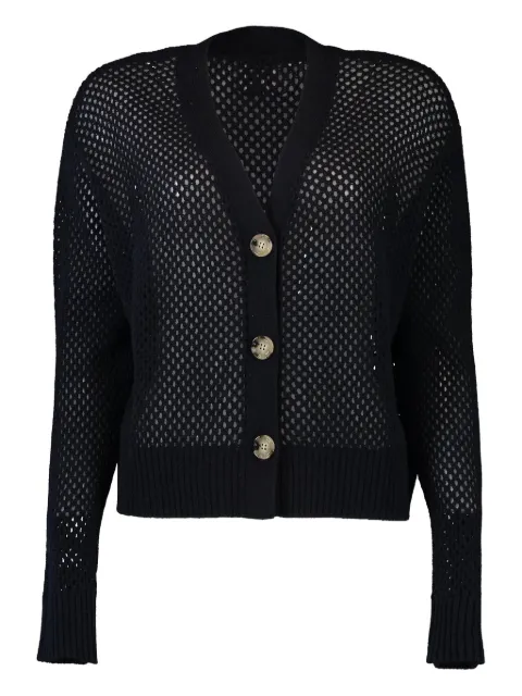 Allude V-neck button-up cardigan
