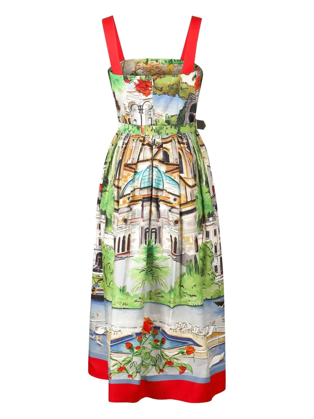 Rani arabella Poet printed maxi dress - Groen