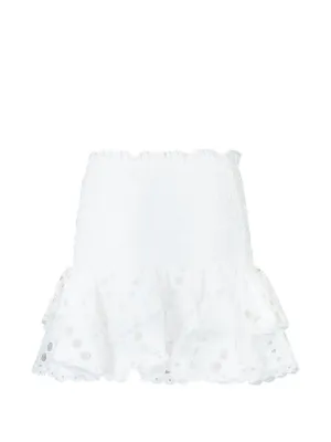 Cecilie Bahnsen ラッフル スカート | ホワイト | FARFETCH JP
