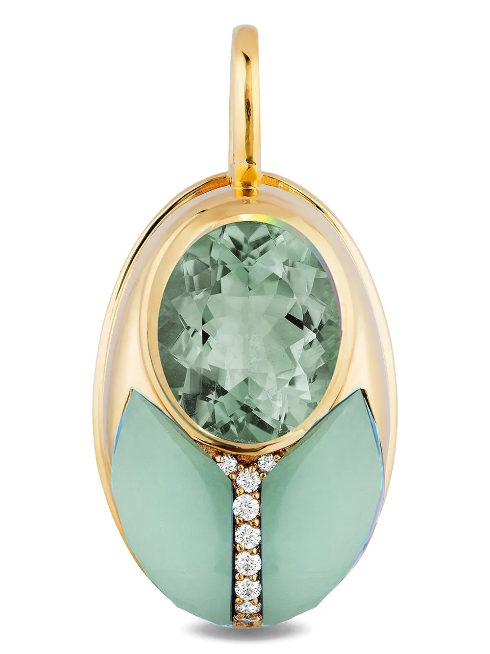 Mason and Books Big Love Bug praisolite and diamond pendant - Oro