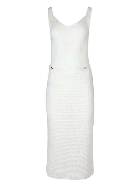 Monique Lhuillier vestido midi con detalle de botones