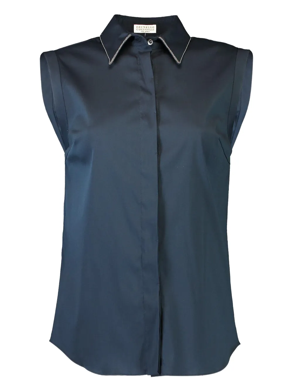 Brunello Cucinelli Monili sleeveless shirt - Blue