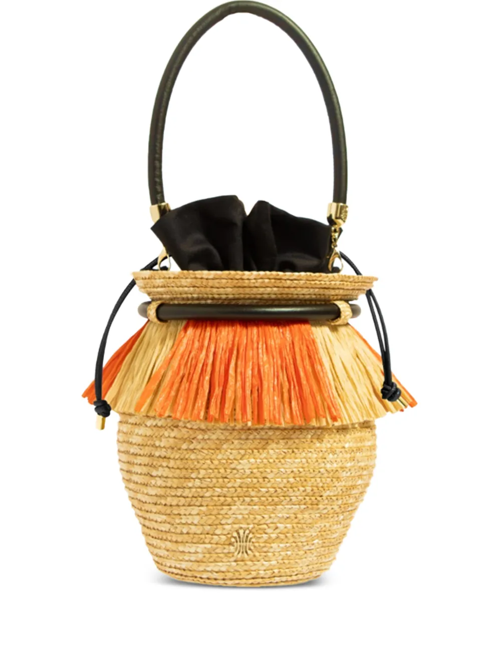 Le Nine Flying Amphora fringed bucket bag - Toni neutri