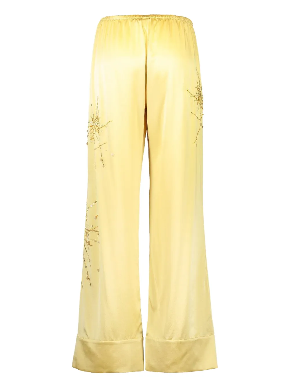 Bernadette Louis sparkle-embroidery trousers - Geel