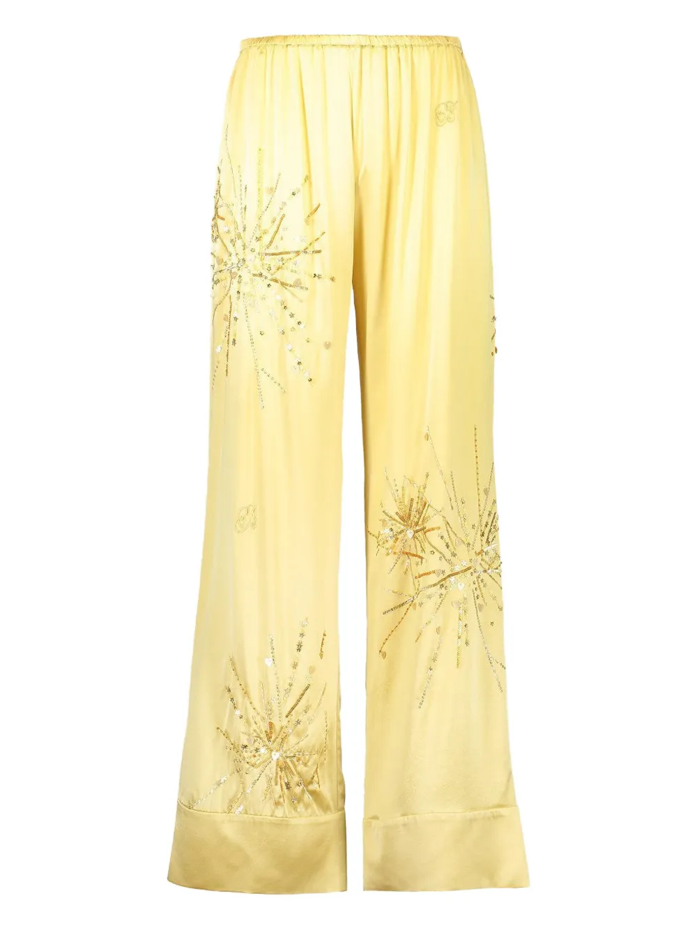 Bernadette Louis sparkle-embroidery trousers - Giallo