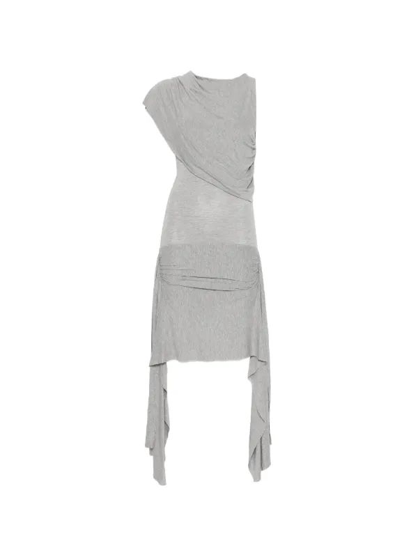 Gimaguas Annika Draped Mini Dress | Grey | FARFETCH