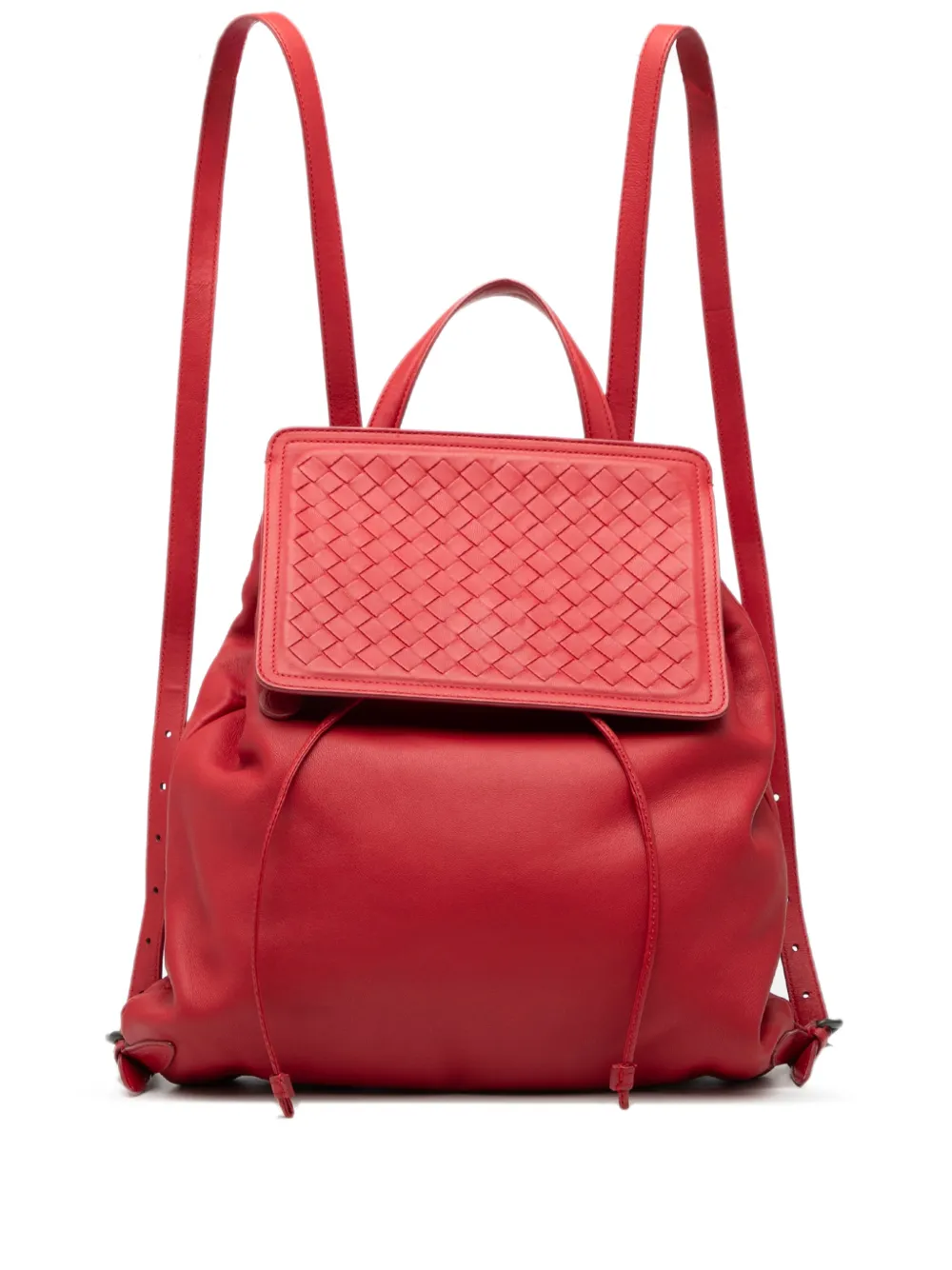 Bottega Veneta Pre-Owned 2012-2025 Leather Intrecciato backpack - Rosso