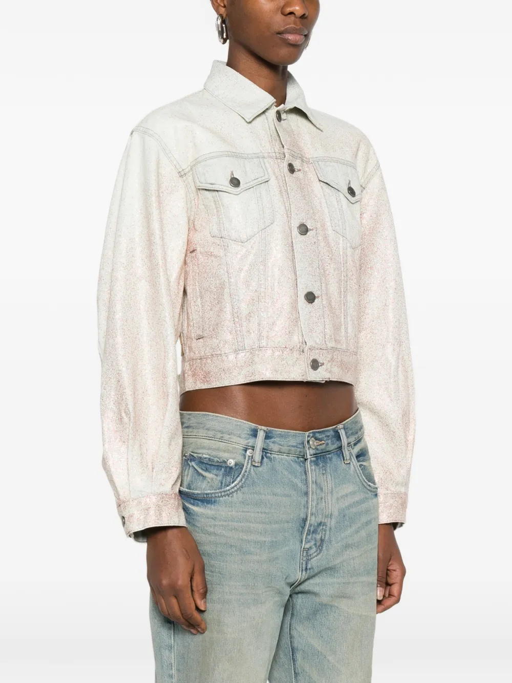  Haikure Pocket Buttoned Jacket - Blue 