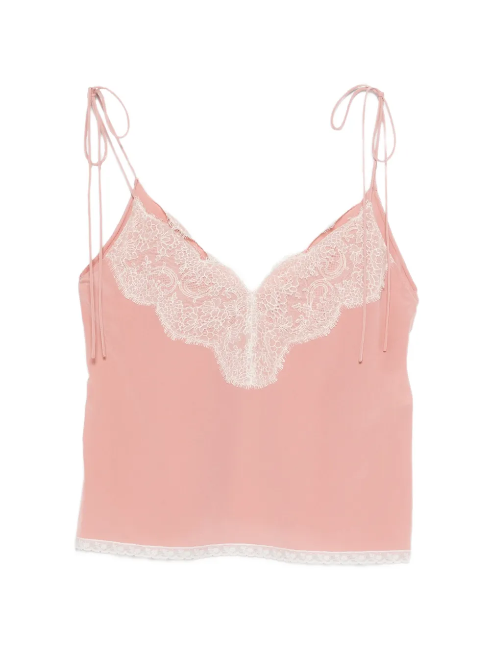 Valentino Garavani lace-trim tank top - Rosa