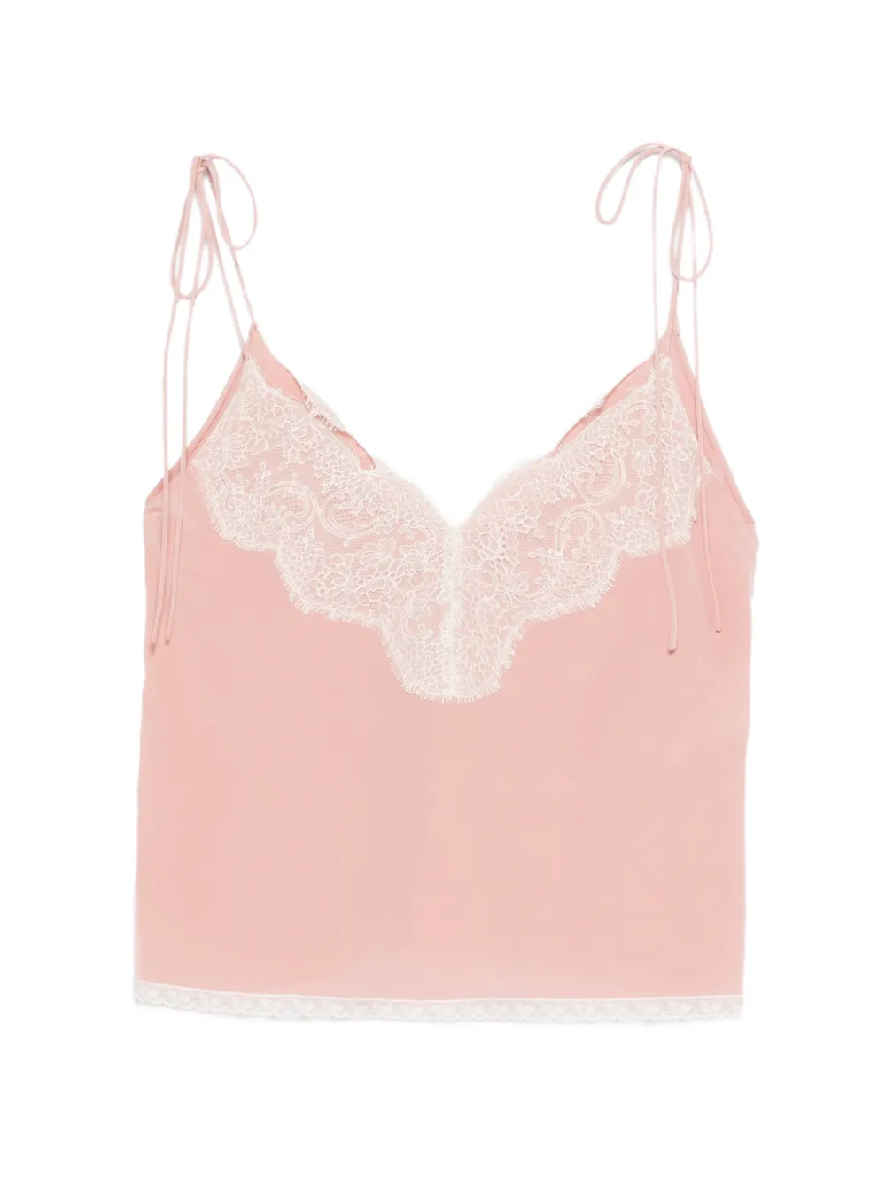 Valentino Garavani lace-trim tank top - Rosa