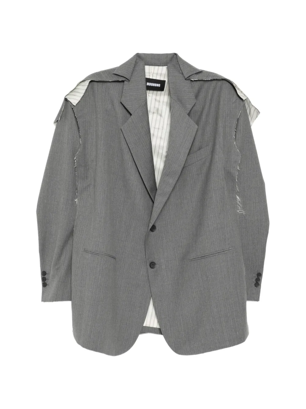 Moohong deconstructed striped jacket - Grigio