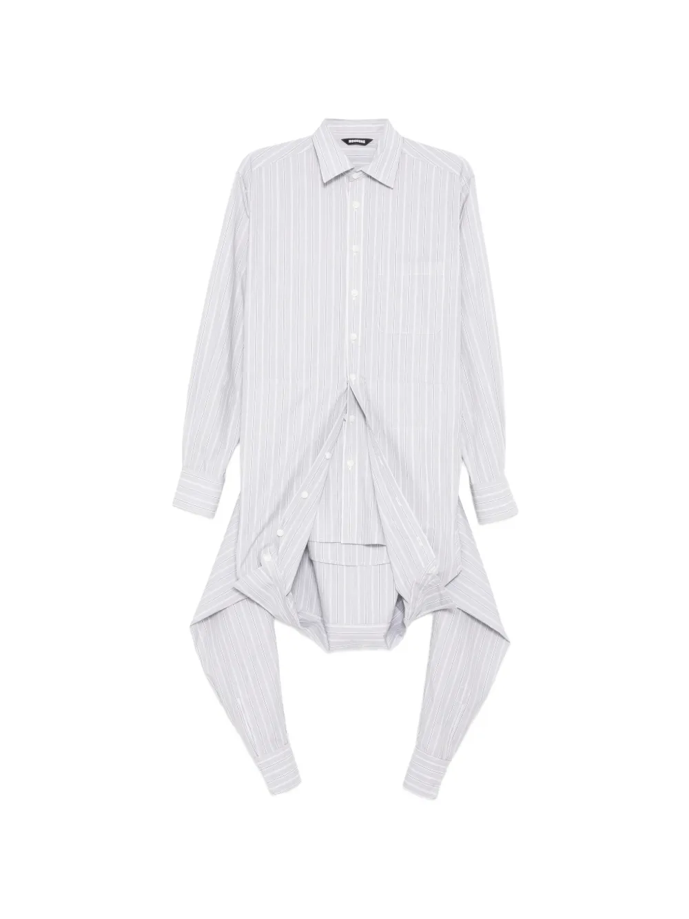 Moohong double sleeve striped shirt - Bianco