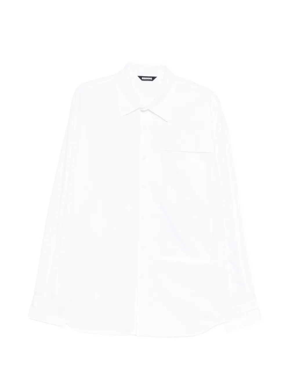 Moohong cutout long-sleeve shirt - Bianco