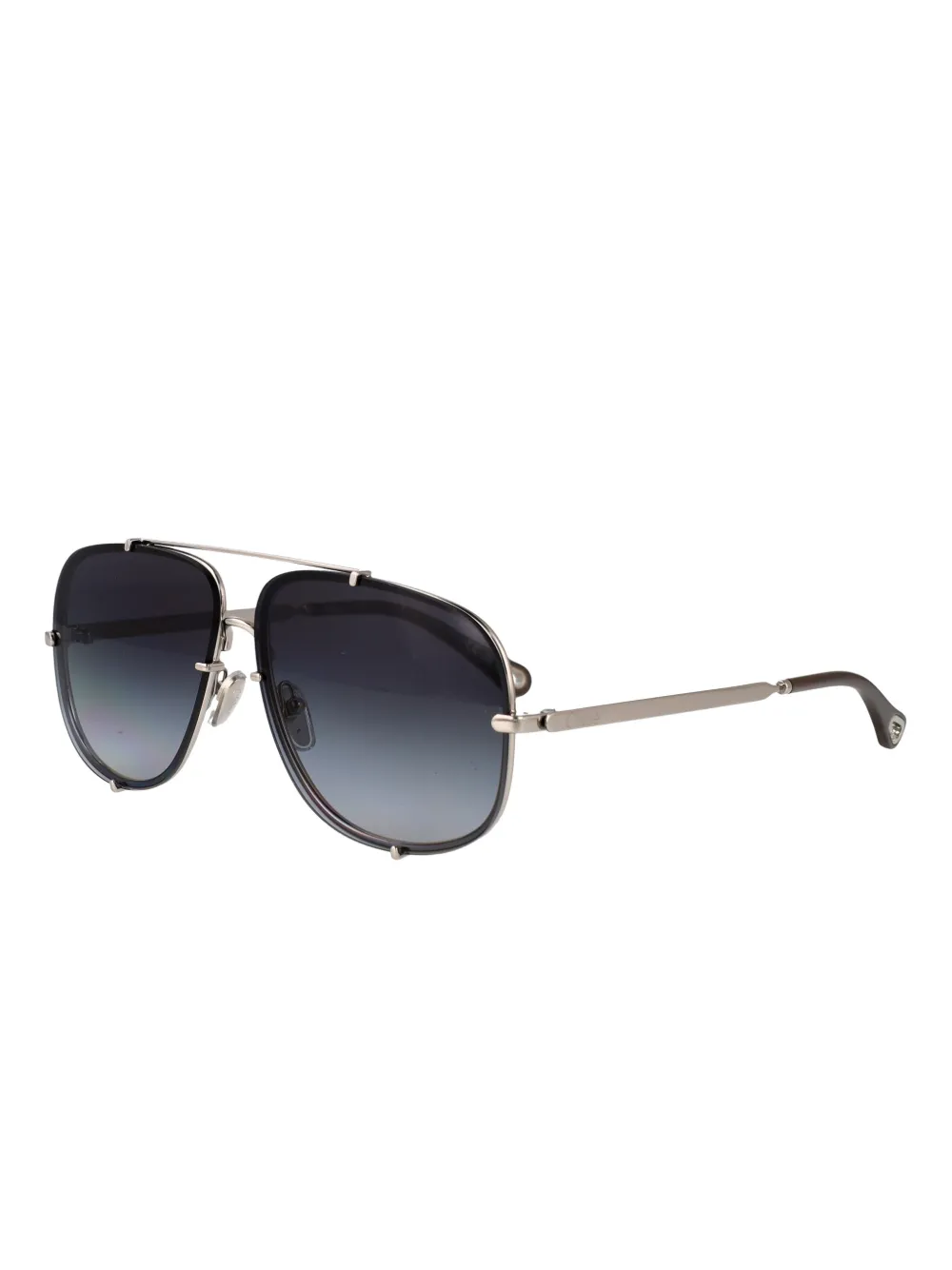 Chlo&eacute; Eyewear silver pilot frame sunglasses - Zilver