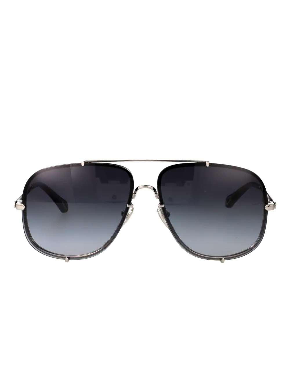 Chloé Eyewear silver pilot frame sunglasses - Argento