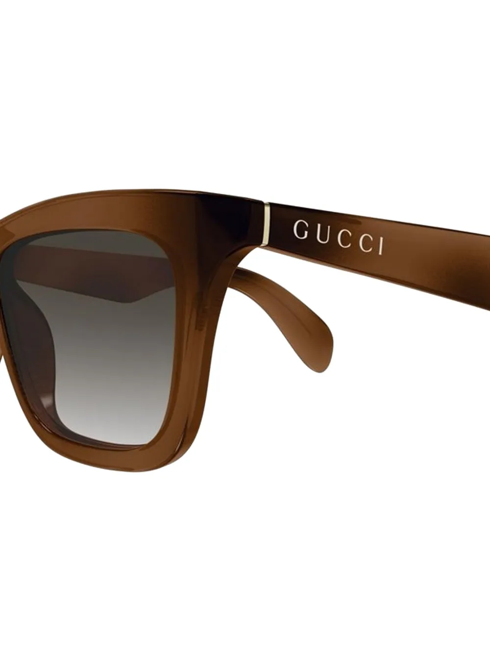 Gucci Eyewear Zonnebril met vierkant montuur Bruin