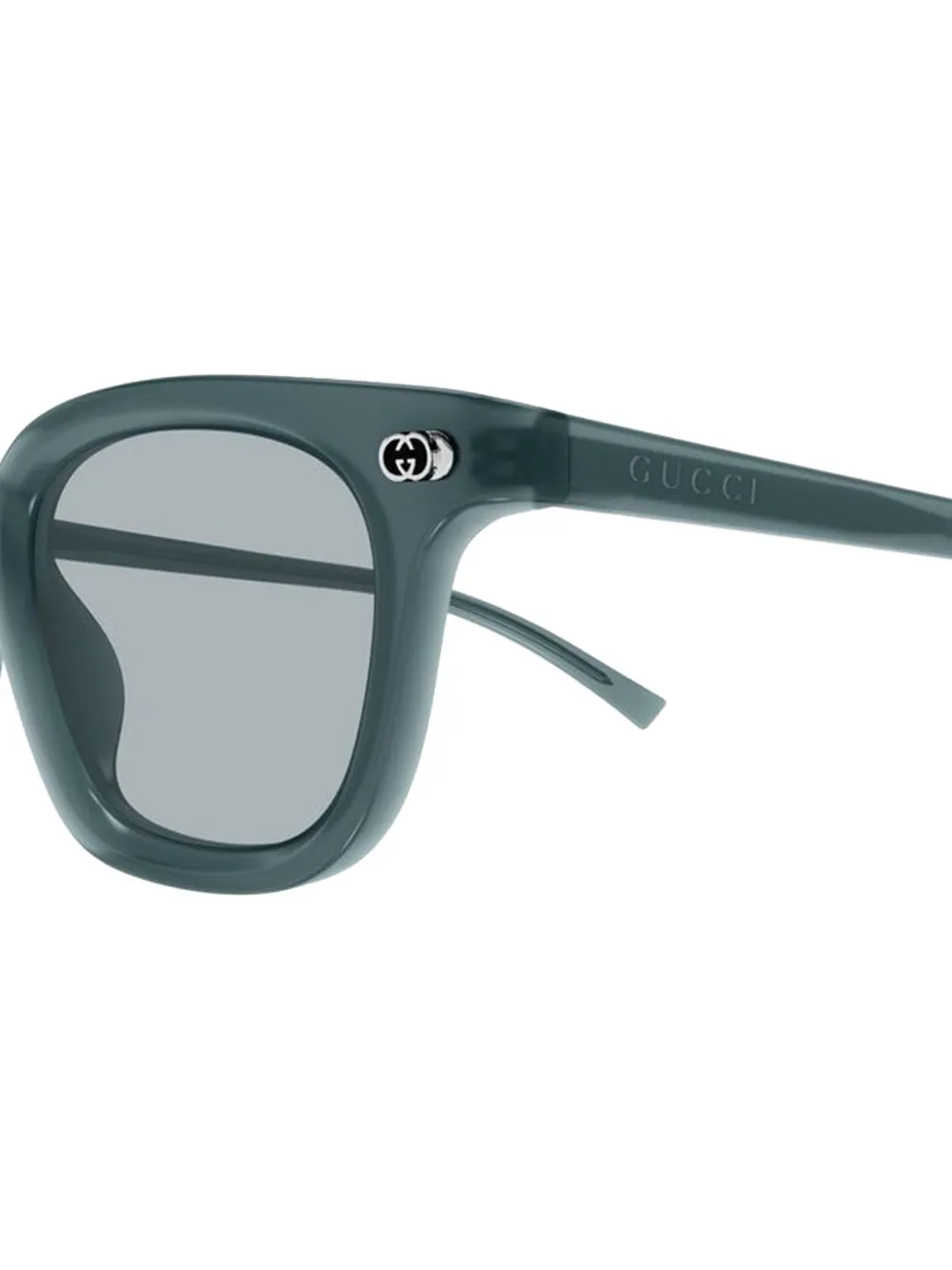 Gucci Eyewear Zonnebril met ovalen logo Groen