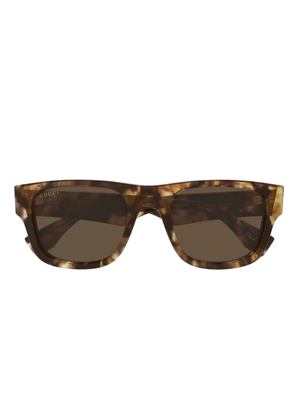 Gucci Eyewear havana-pattern square-frame sunglasses - Marrone