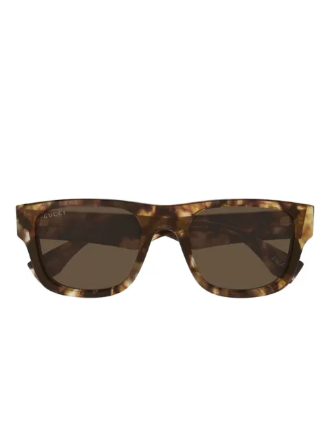 Gucci Eyewear havana-pattern square-frame sunglasses