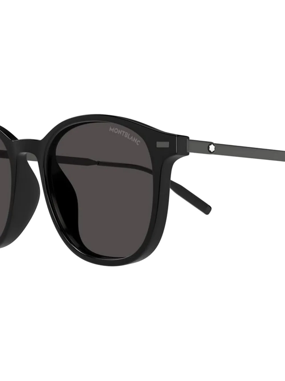  Montblanc Round-frame Sunglasses - Black 