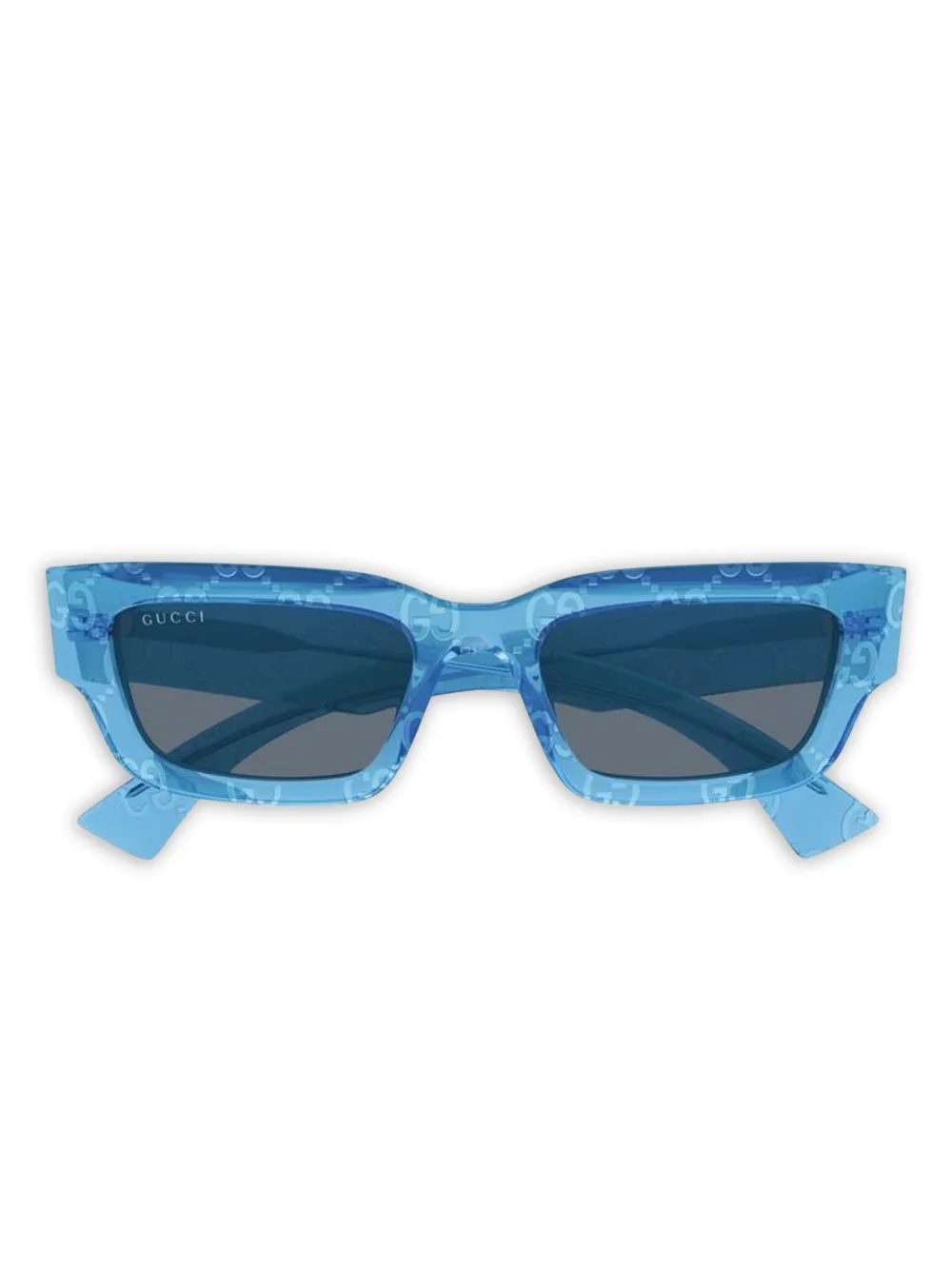 Gucci Eyewear Monogram rectangle sunglasses - Blu