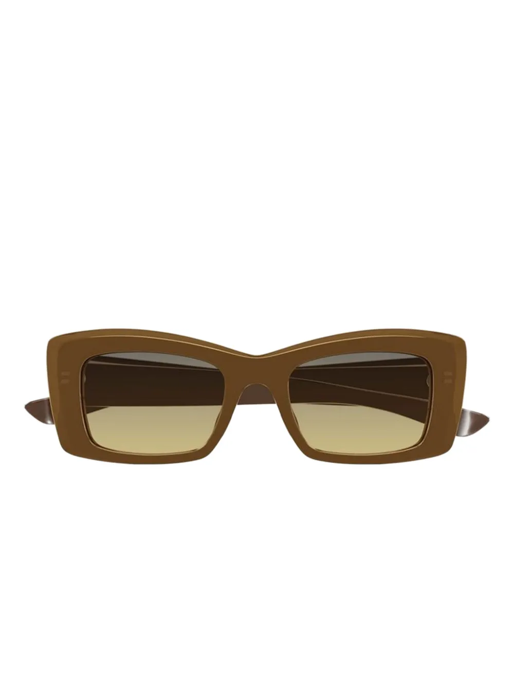 Alexander McQueen rectangle-frame sunglasses - Marrone
