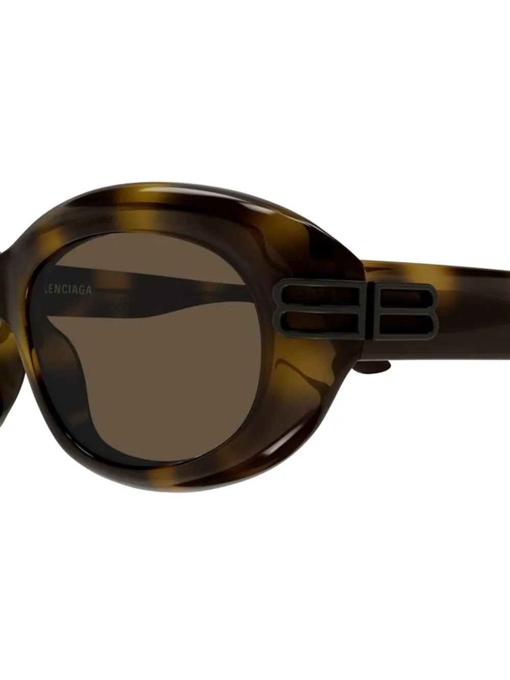 Balenciaga Eyewear Havana zonnebril met logodetail Bruin