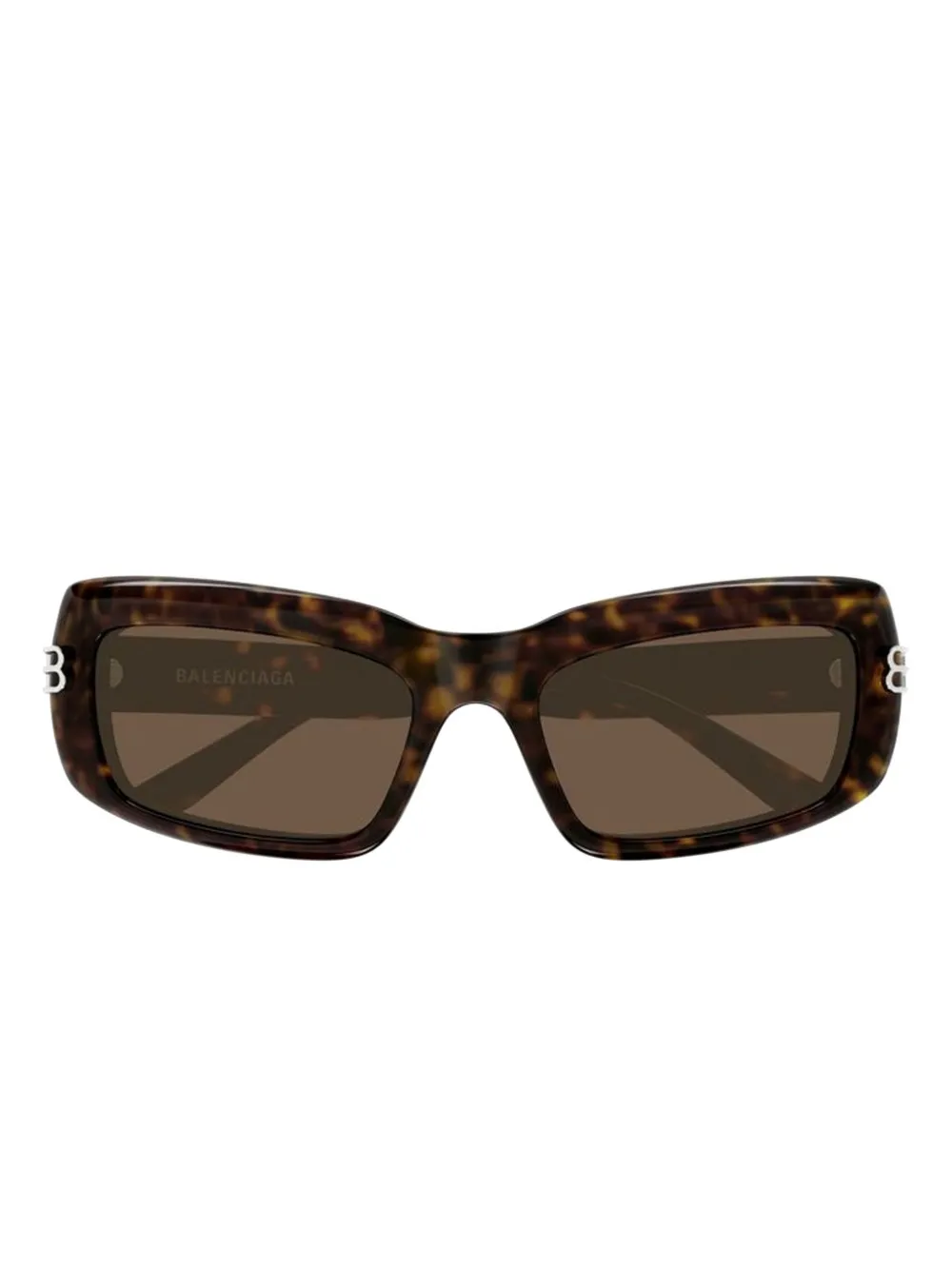 Balenciaga Eyewear BB havana rectangle sunglasses - Marrone
