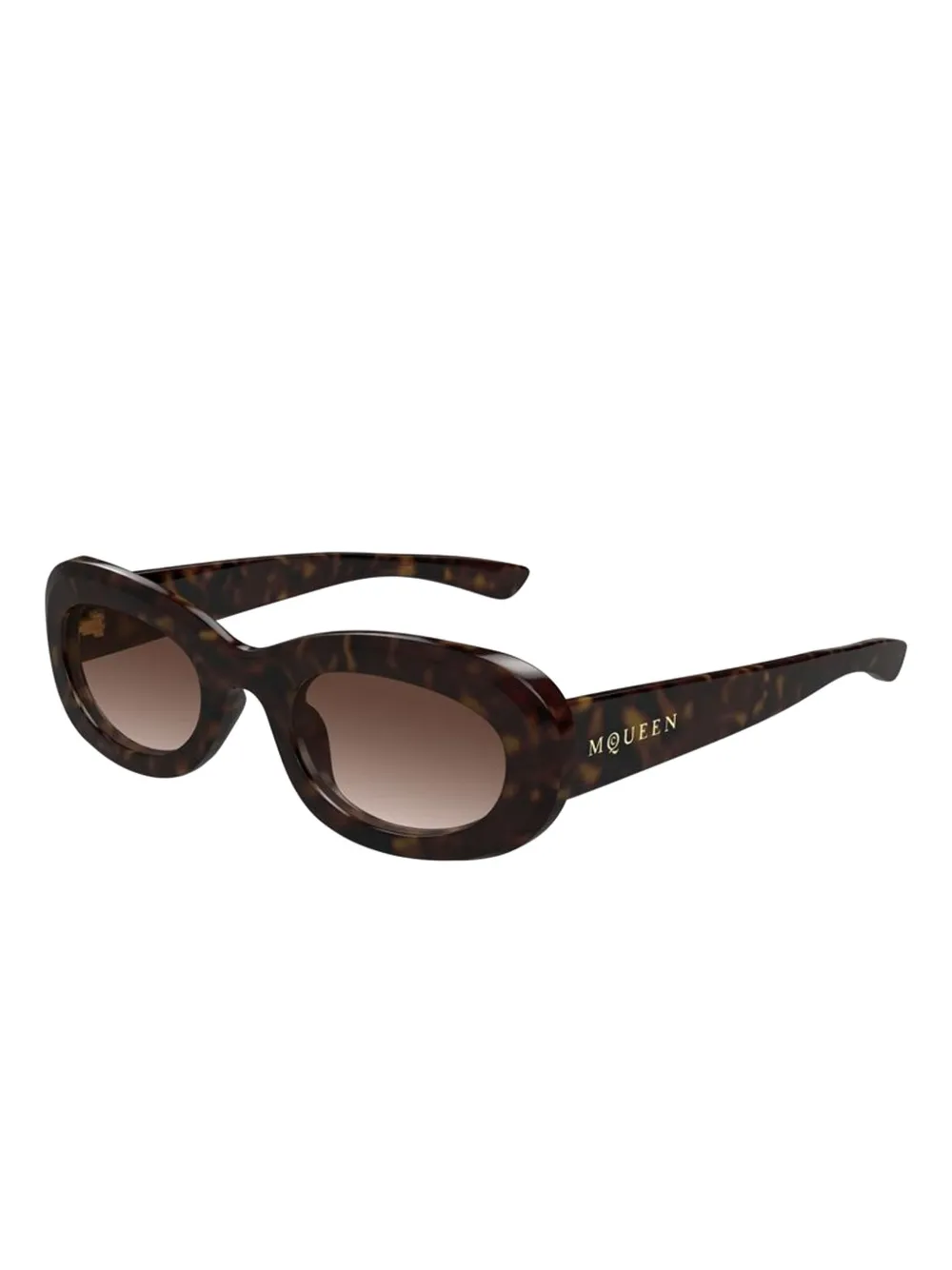 Alexander McQueen Eyewear oval-frame sunglasses - Bruin