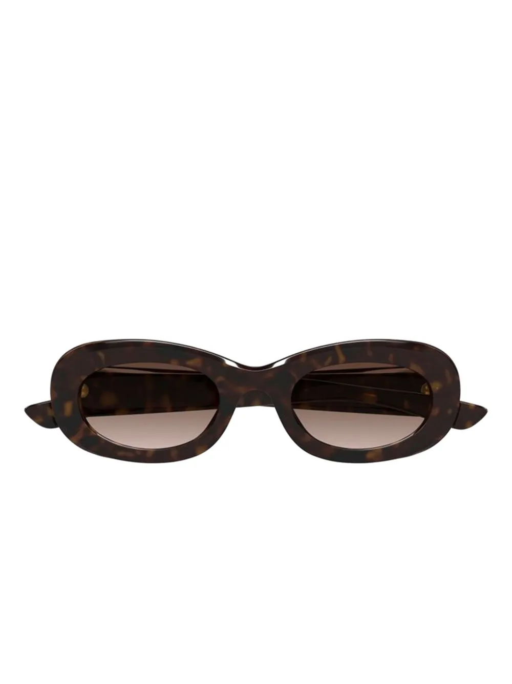 Alexander McQueen Eyewear oval-frame sunglasses - Marrone