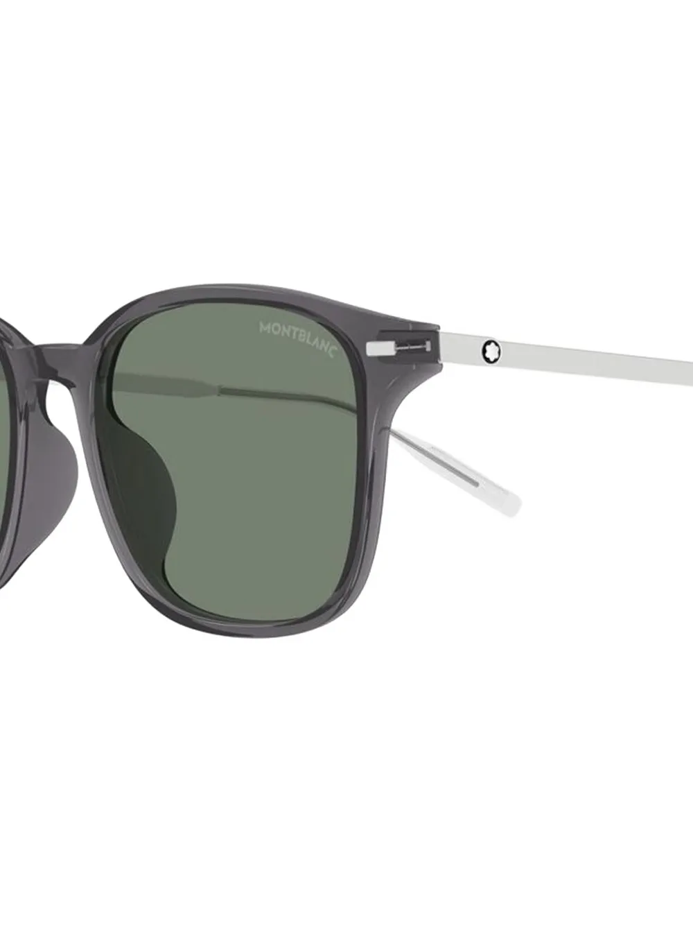  Montblanc Grey Round-frame Sunglasses 