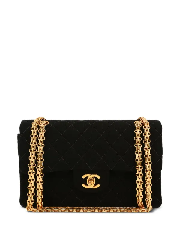 Chanel Pre-owned 2002 Double Flap Shoulder Bag in Black