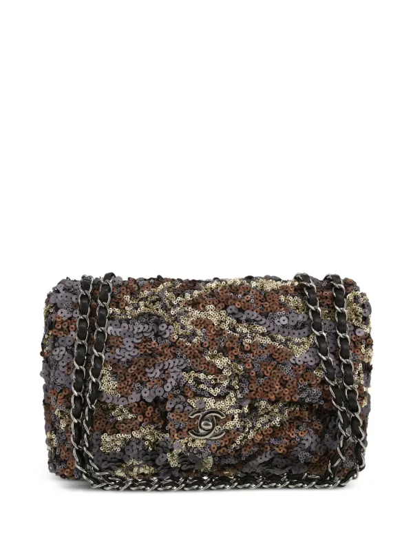 Chanel Pre-owned 2013 Timeless Sequined Shoulder Bag in Brown