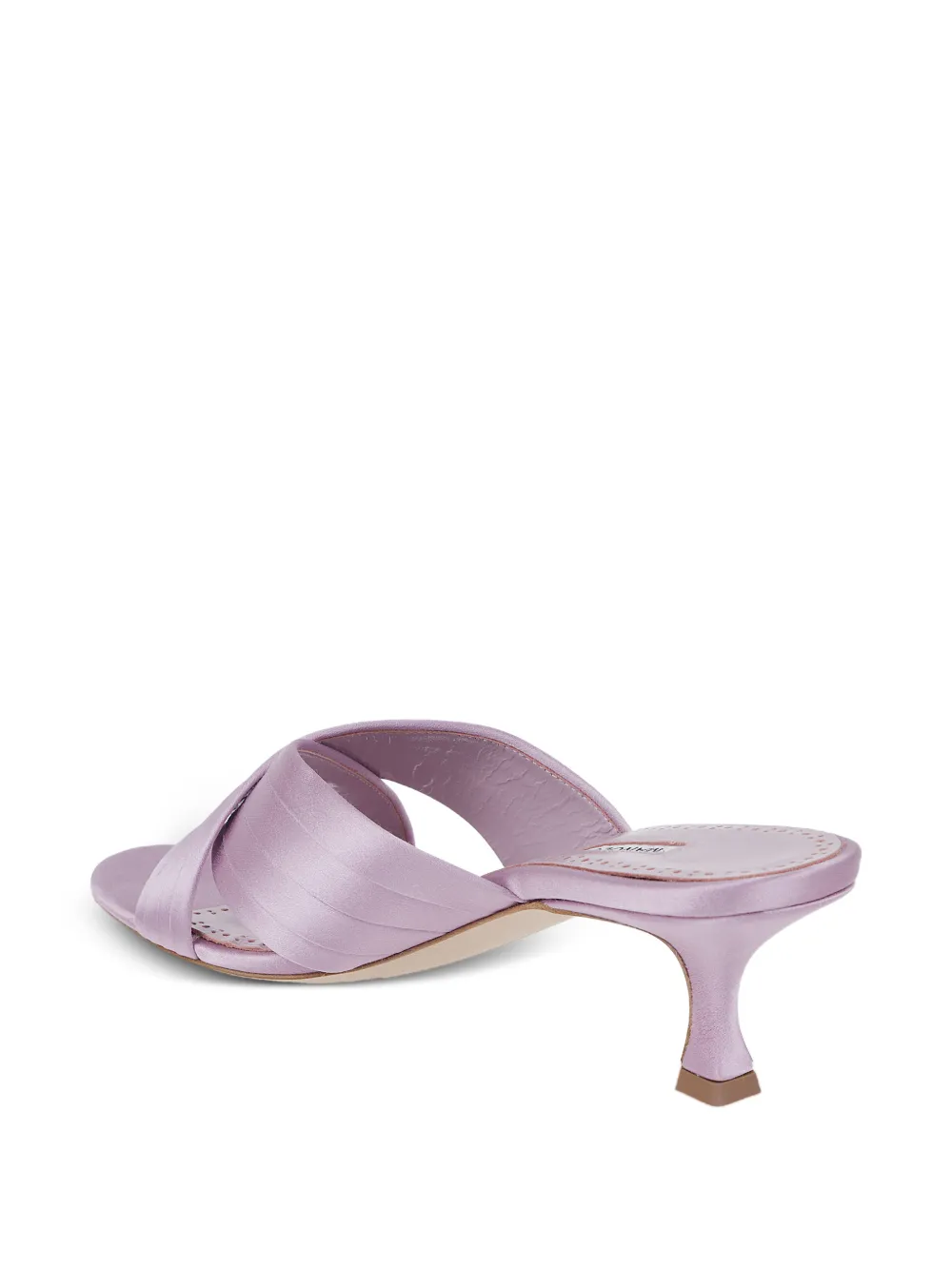 Manolo Blahnik crossover satin sandals Paars