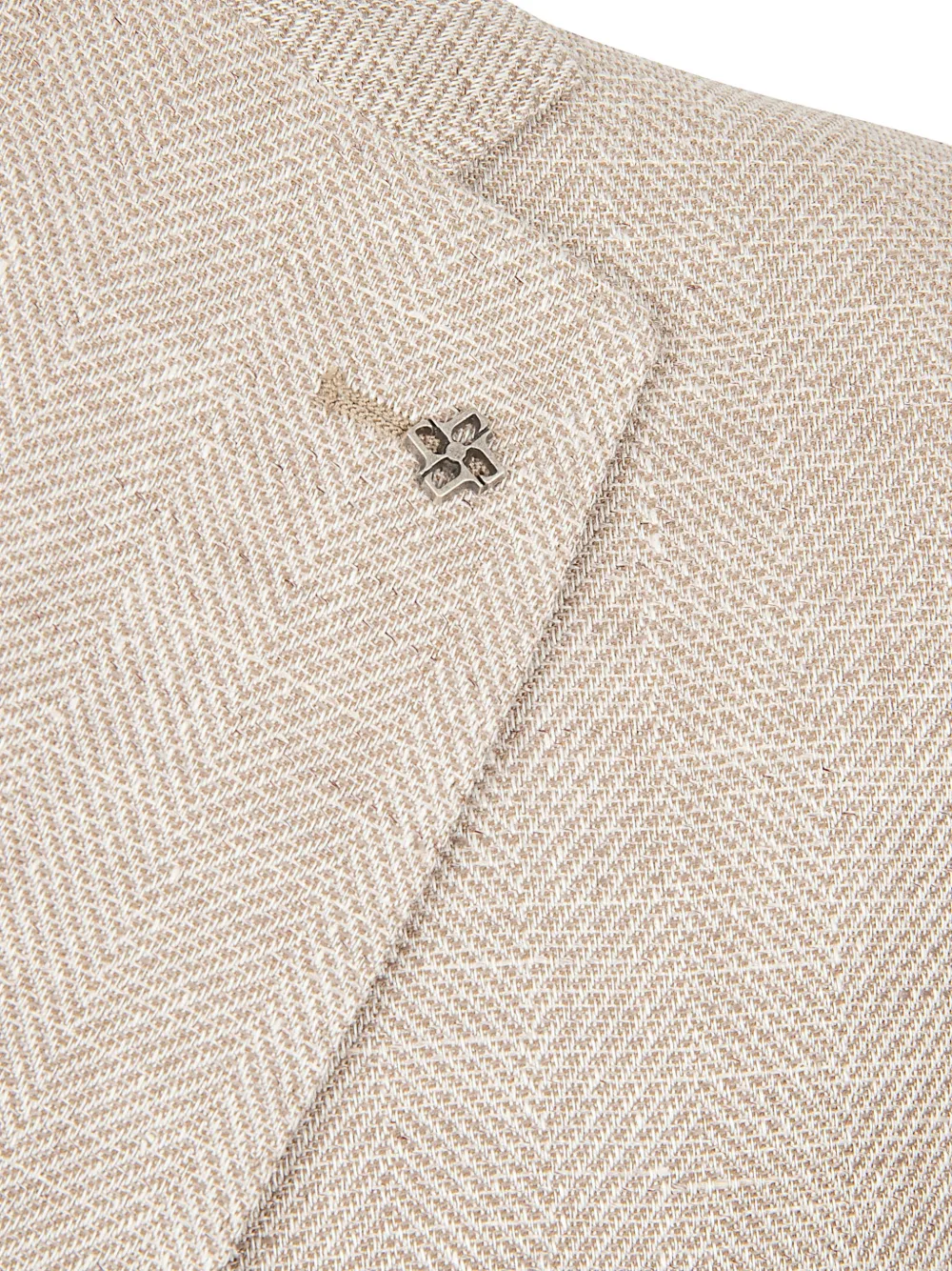 Tagliatore Blazer met visgraatpatroon en gekerfde revers Bruin