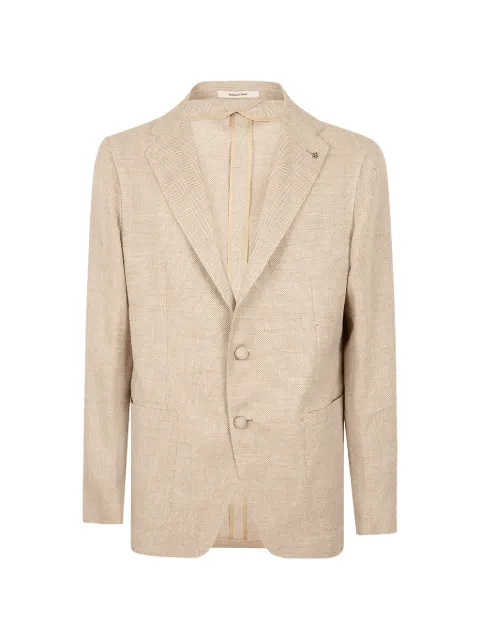 Tagliatore herringbone-weave notched-lapel blazer