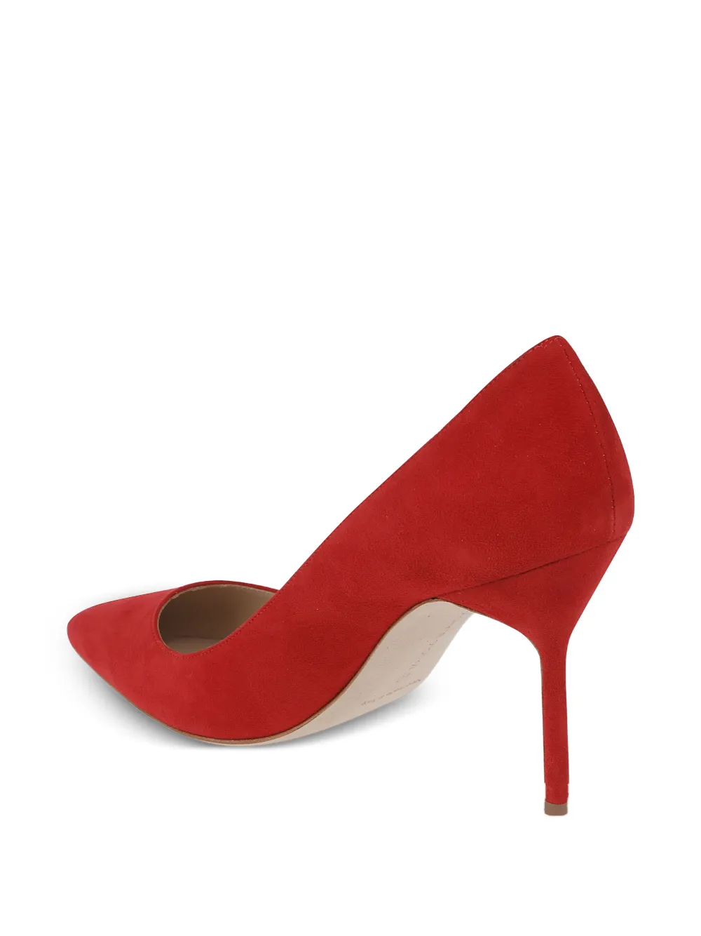 Manolo Blahnik BB pointed-toe suede pumps Rood
