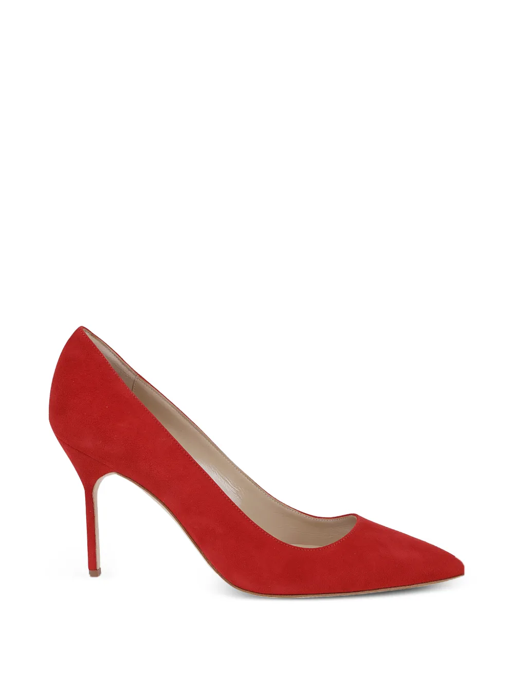Manolo Blahnik BB pointed-toe suede pumps Rood