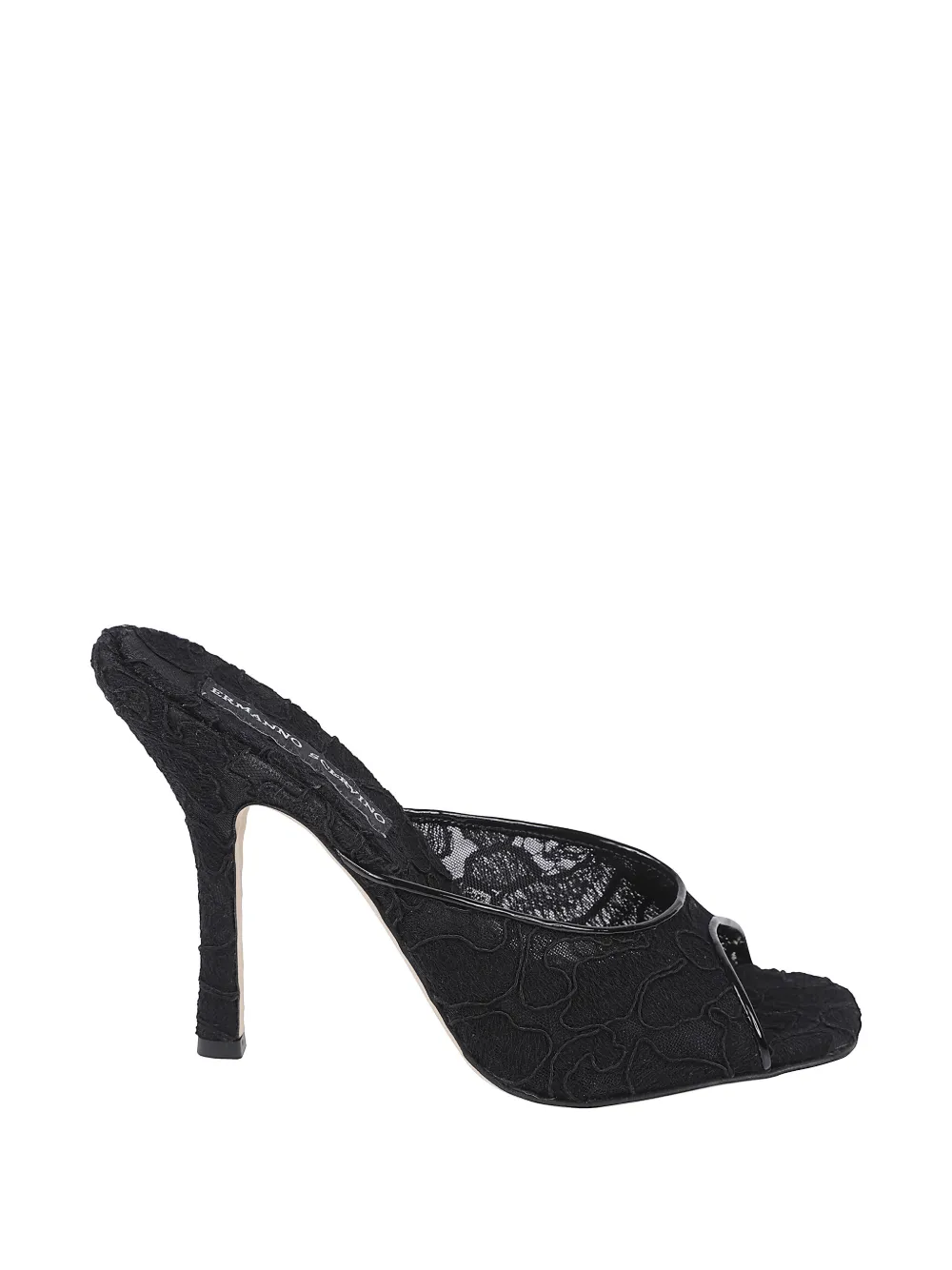 Ermanno Scervino lace-overlay peep-toe sandals - Nero
