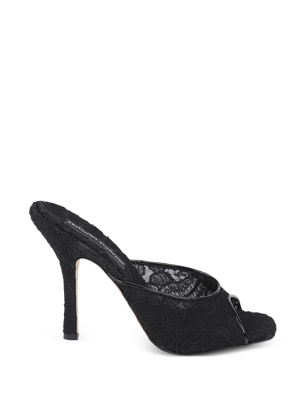 Ermanno Scervino lace-overlay peep-toe sandals - Nero