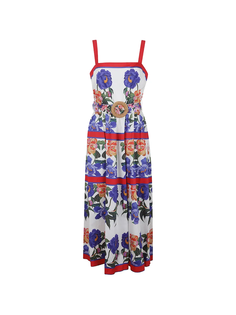 Borgo De Nor floral-print belted maxi dress - Bianco
