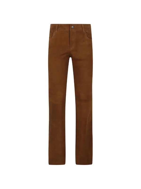 Stouls Paulonia Suede Trousers in Brown