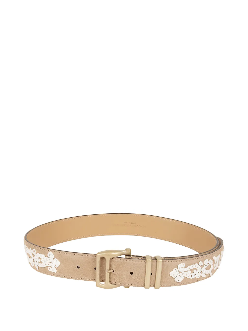 Ermanno Scervino embroidered suede belt - Nude