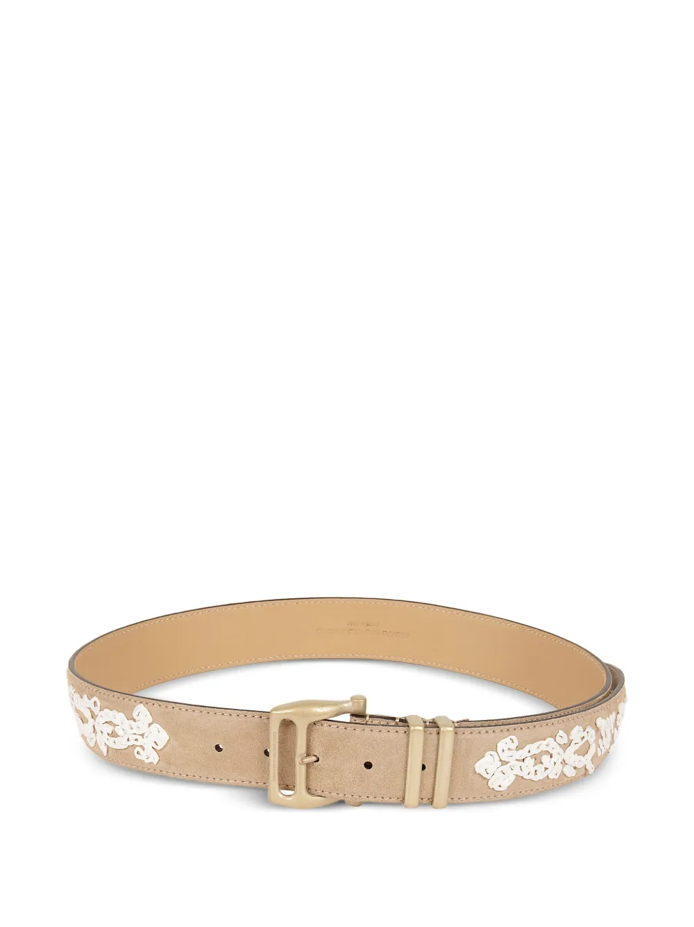 Ermanno Scervino embroidered suede belt - Toni neutri