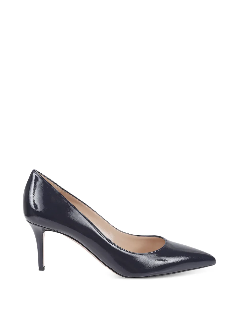 Gianvito Rossi 70mm Gianvito patent-leather pointed-toe heeled pumps Blauw